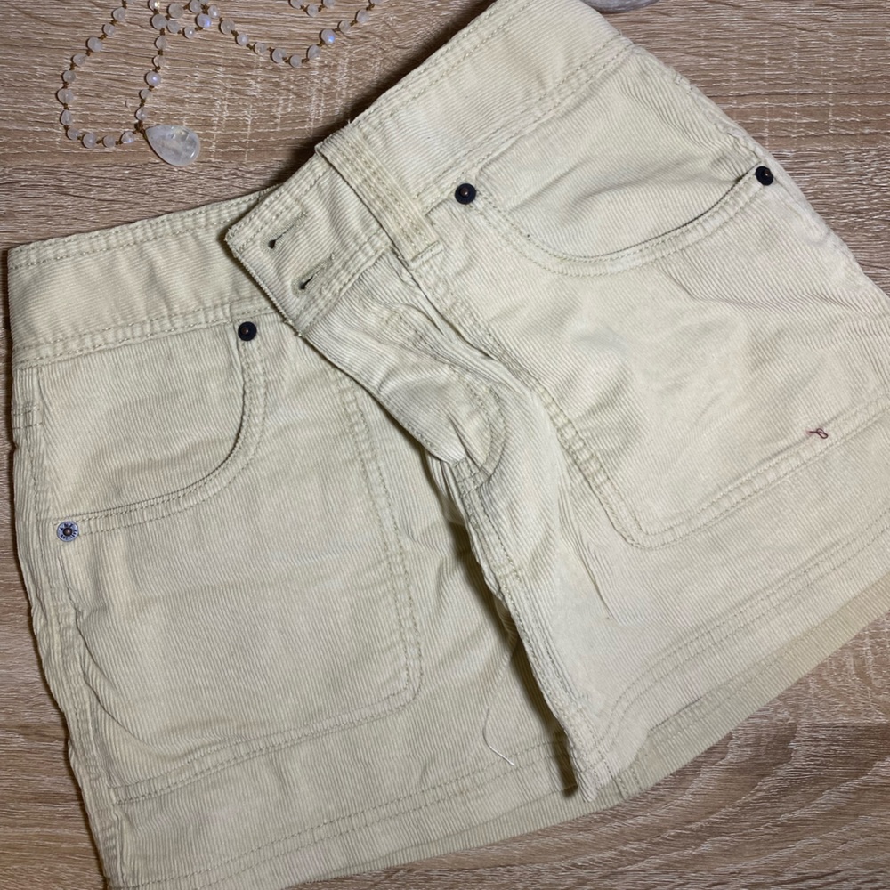 off white mini skirt